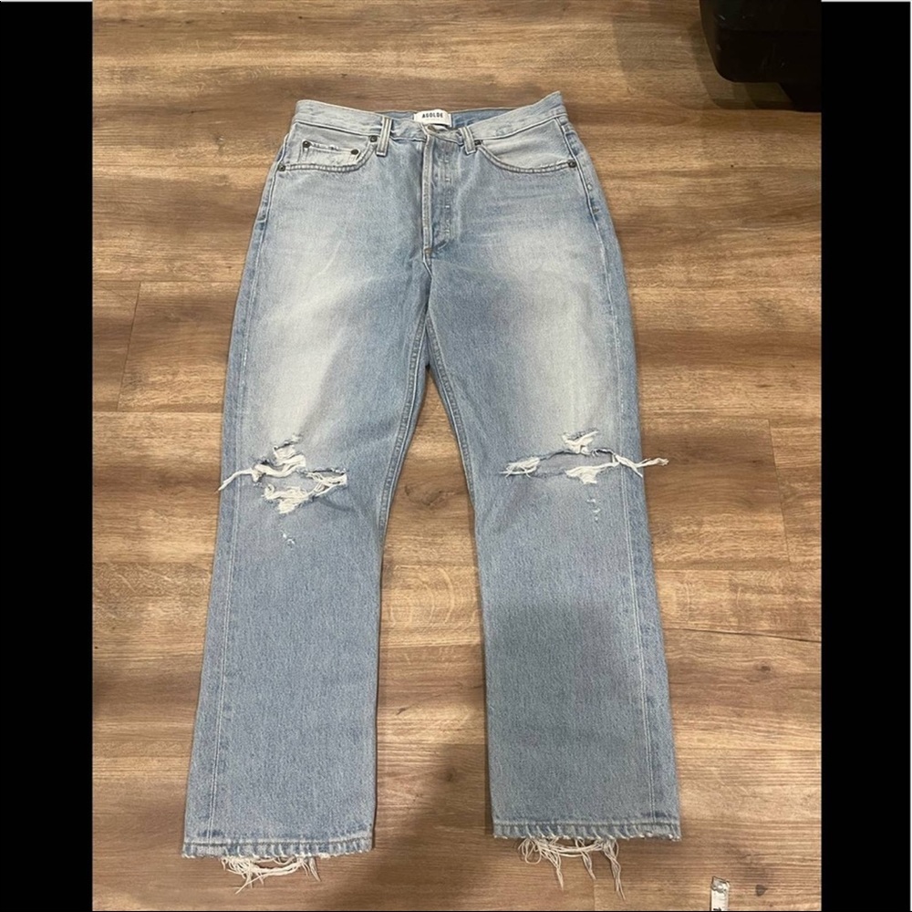 AGOLDE Riley High Rise Straight Crop Denim size 28